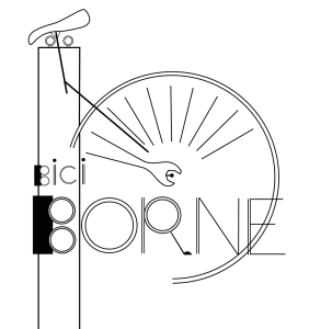 Logo de la borne de réparation de vélos, Biciborne